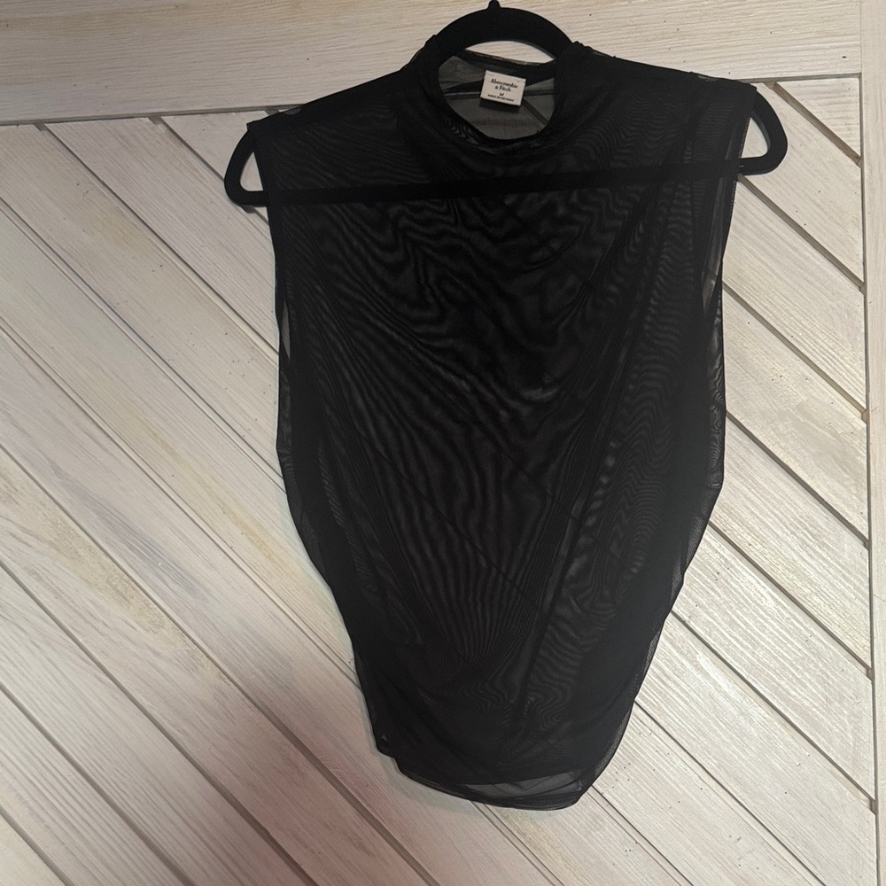 Sheer Black Sleeveless Top